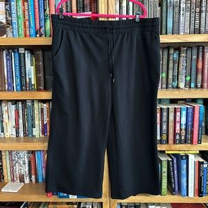 AnyBody cozy knit french terry wide ankle pant XL black like new!